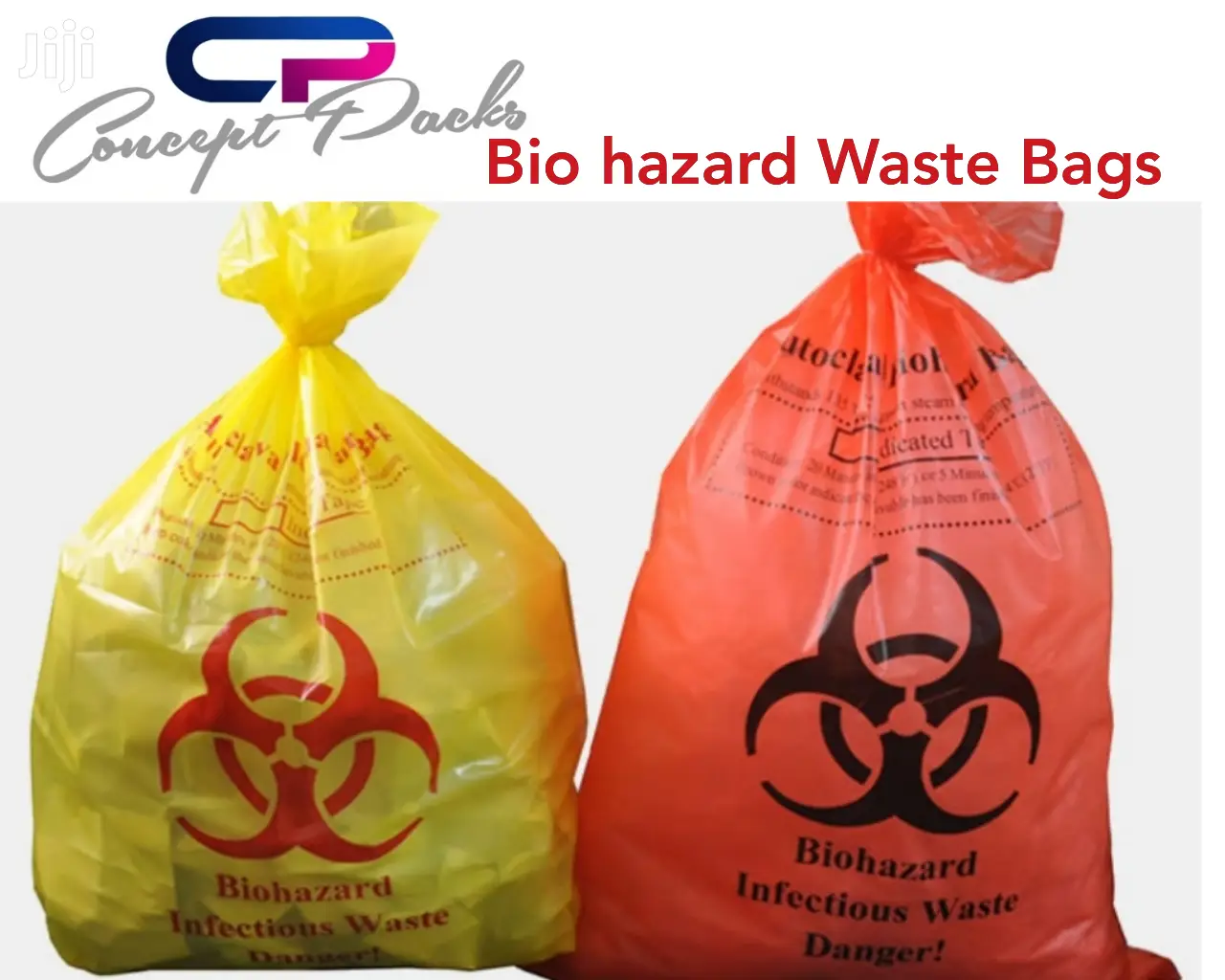 50pcs 24 X 36 Biohazard Medical Waste Bin Liner Garbage Bags